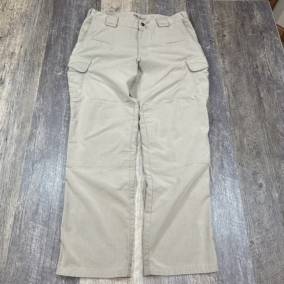 5.11 Tactical Pants Men's 36x32 Khaki Ripstop Cargo Pockets Workwear Outdoor - Picture 1 of 16